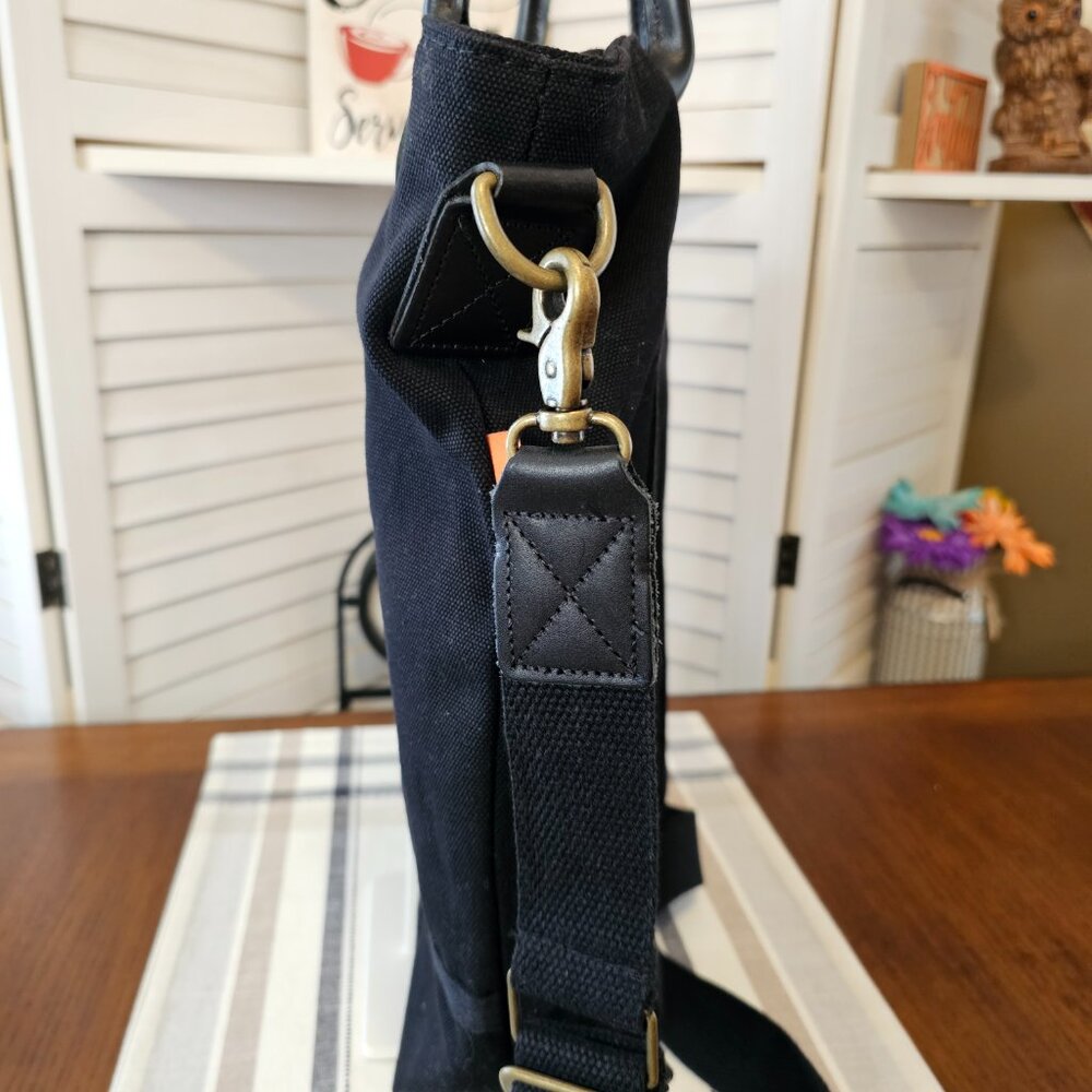 CBStation Large, Black Canvas Travel Crossbody Bag, NWOT - Picture 5 of 14